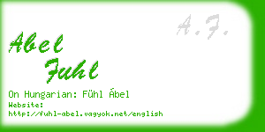 abel fuhl business card