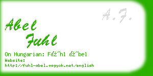 abel fuhl business card